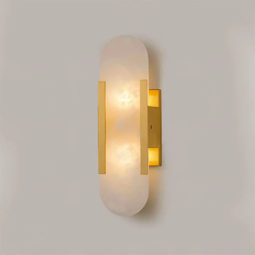 Aurora Marble Wall Light In Two Sizes For Ambient Indoor Atmosphere