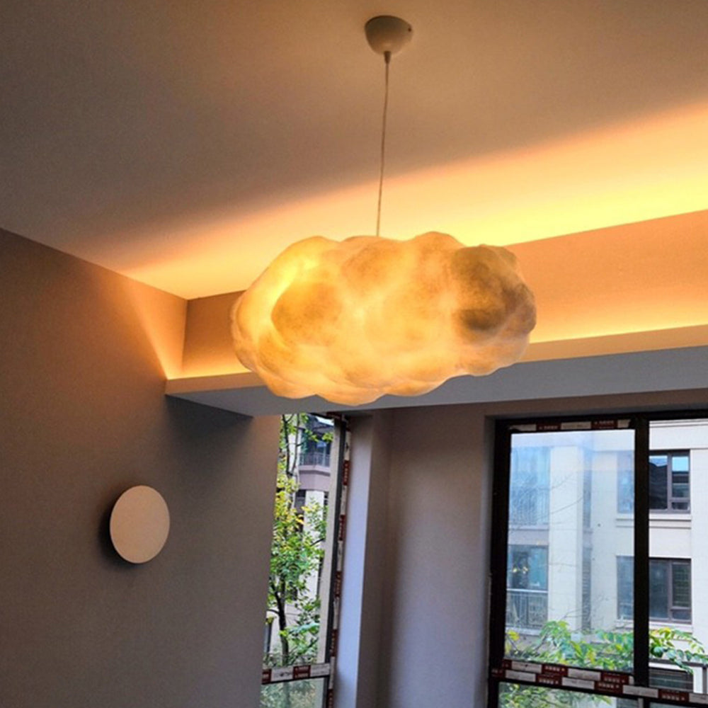 LumaCloud vit molnformad pendlande taklampa