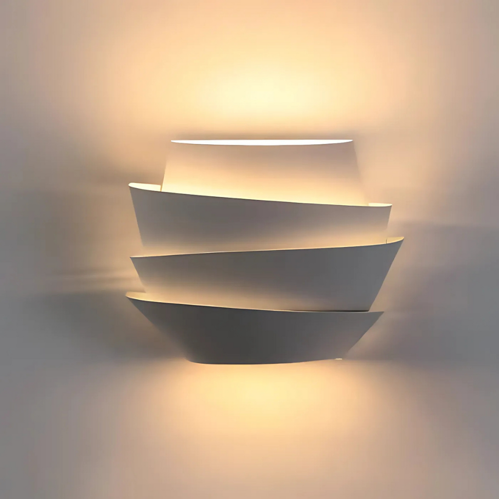 Aurelis Geometric Iron Frame LED Wall Light With Warm Glow