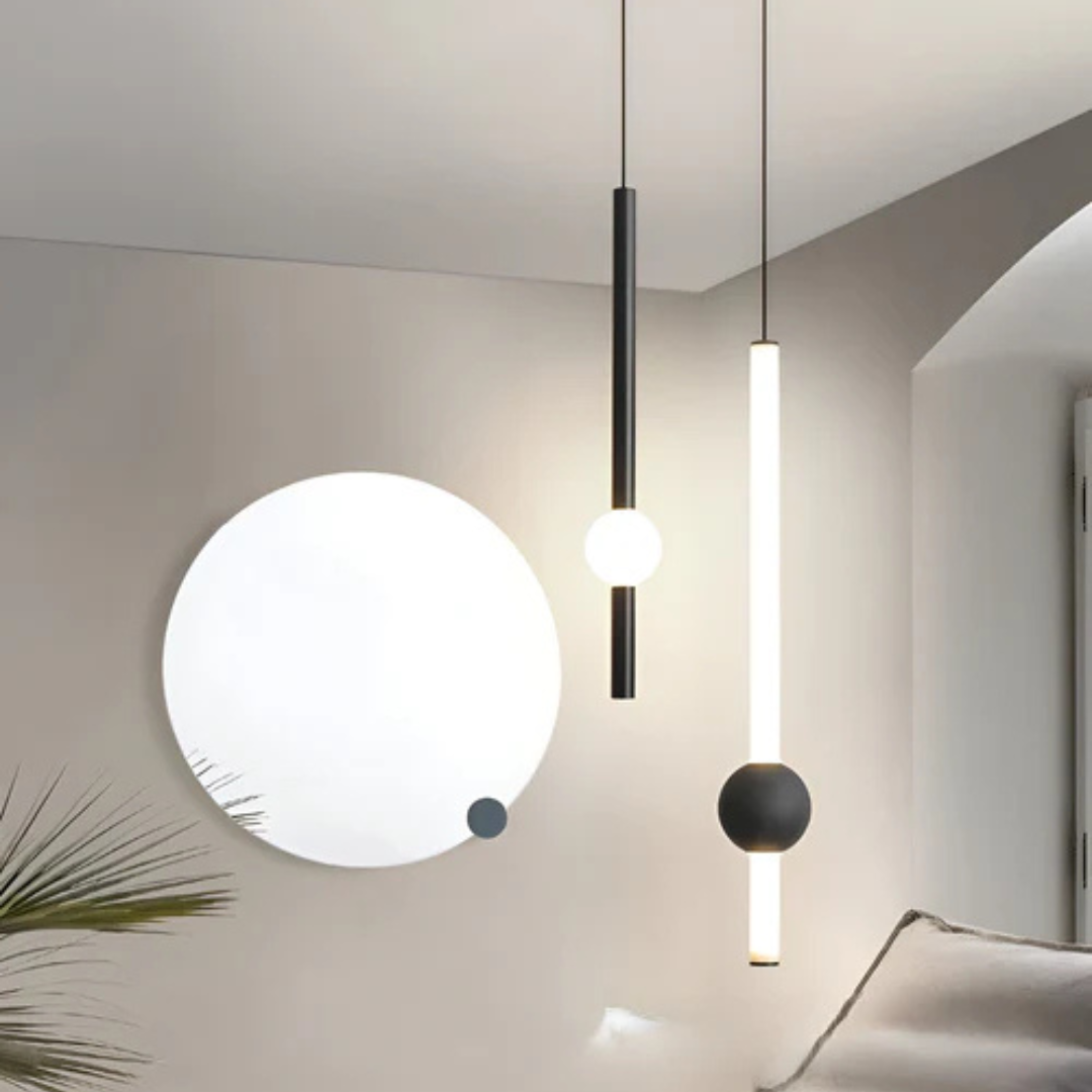 Asteri Pendant Light By Elara For Interiors With Slim Cylindrical Profile