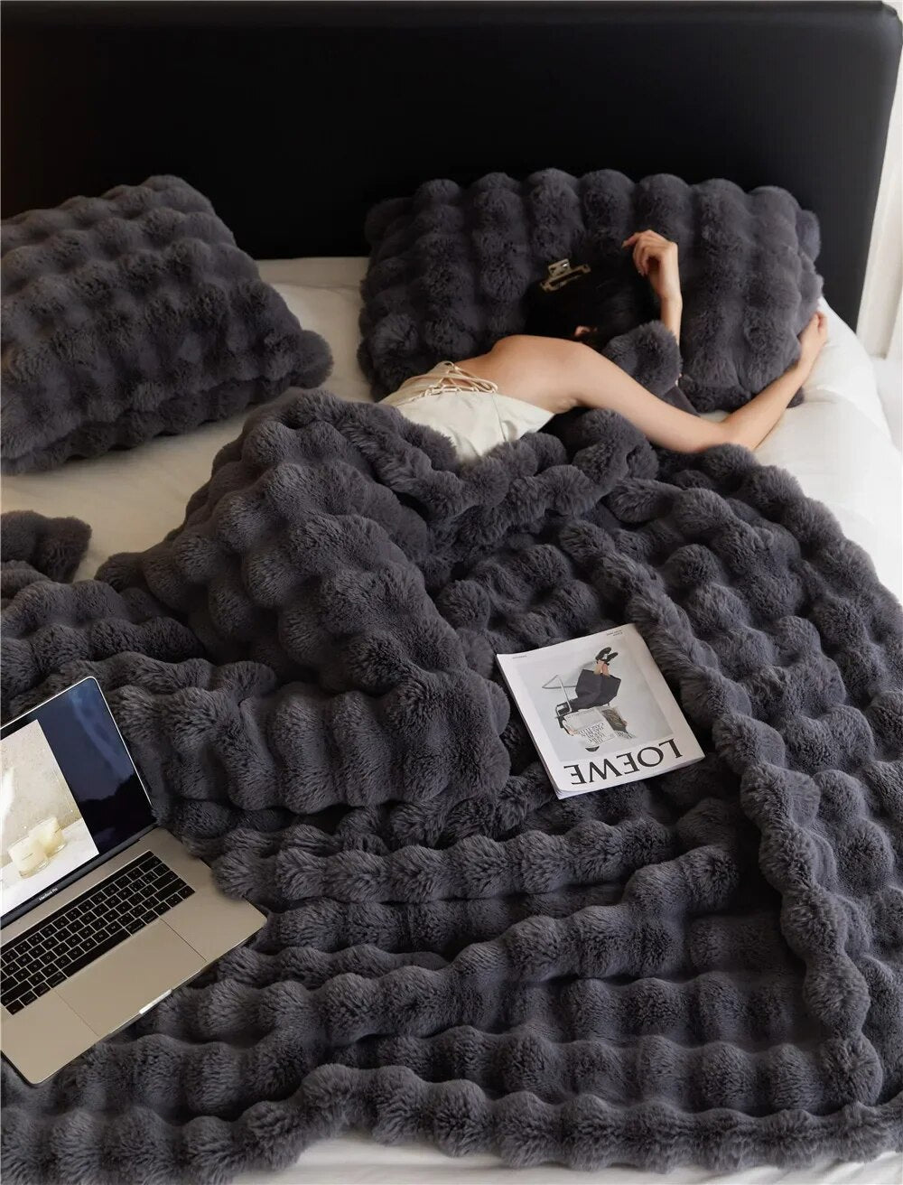 Cuddleblanket mykt ullpledd — varm og koselig komfort