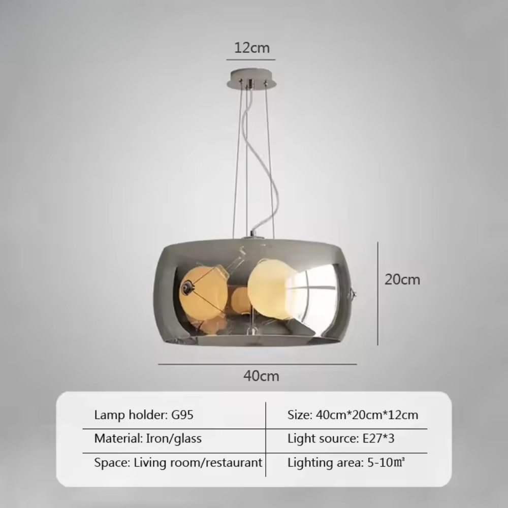NovaLume Glass LED Pendant Light for Kitchens and Dining Areas