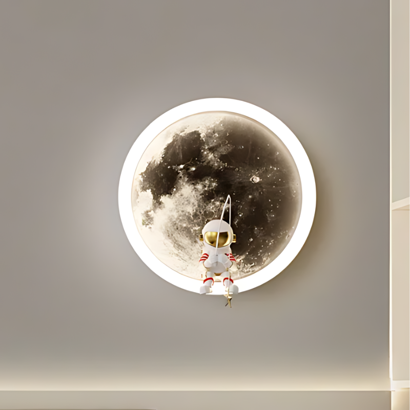 StellarLux LED Space Astronaut Wall Lamp With Moon Glow Light