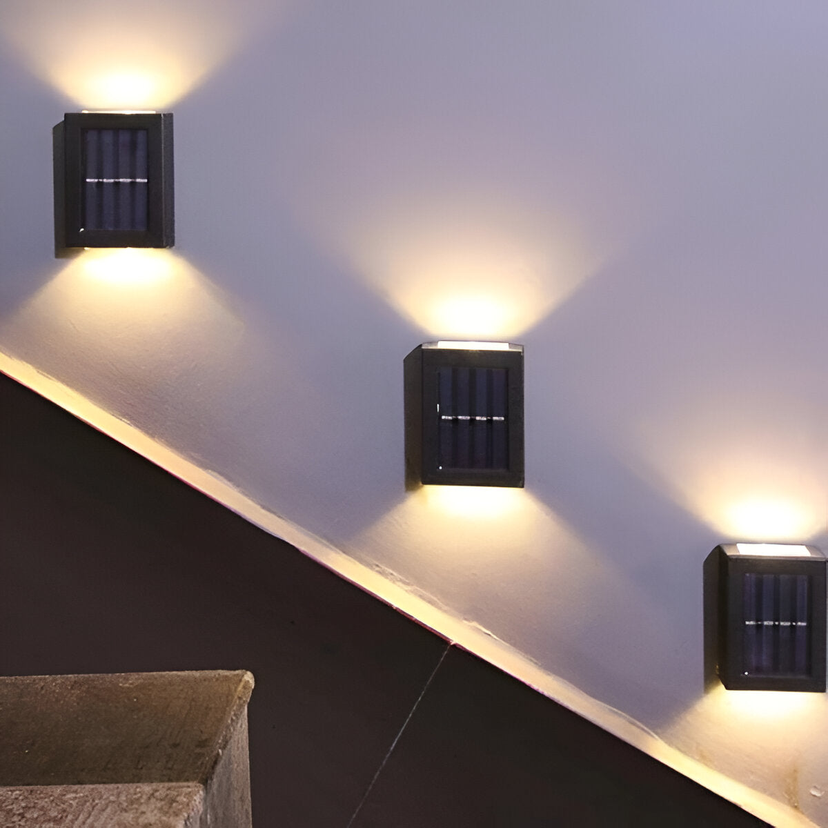 AstraLume Solar Wall Light For Outdoor Spaces IP65 Waterproof Black
