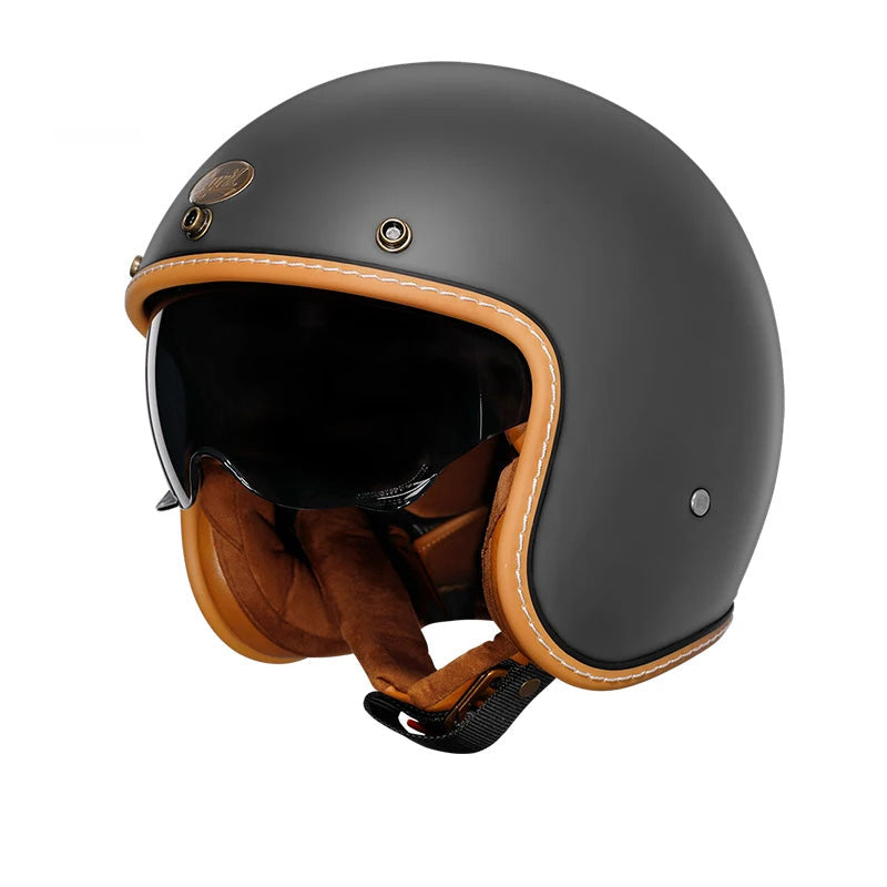 JetLite Retro Open Face Helmet — Featherlight Comfort, DOT and ECE Approved