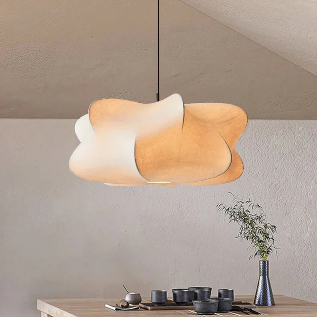 Soraine Wabi-Sabi Style Pendant Lamp In Dining Room Ambience