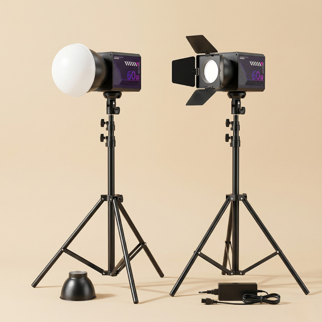 Συμπαγές φωτιστικό βίντεο RGB — ενσωματωμένη επαναφορτιζόμενη μπαταρία 10000mAh