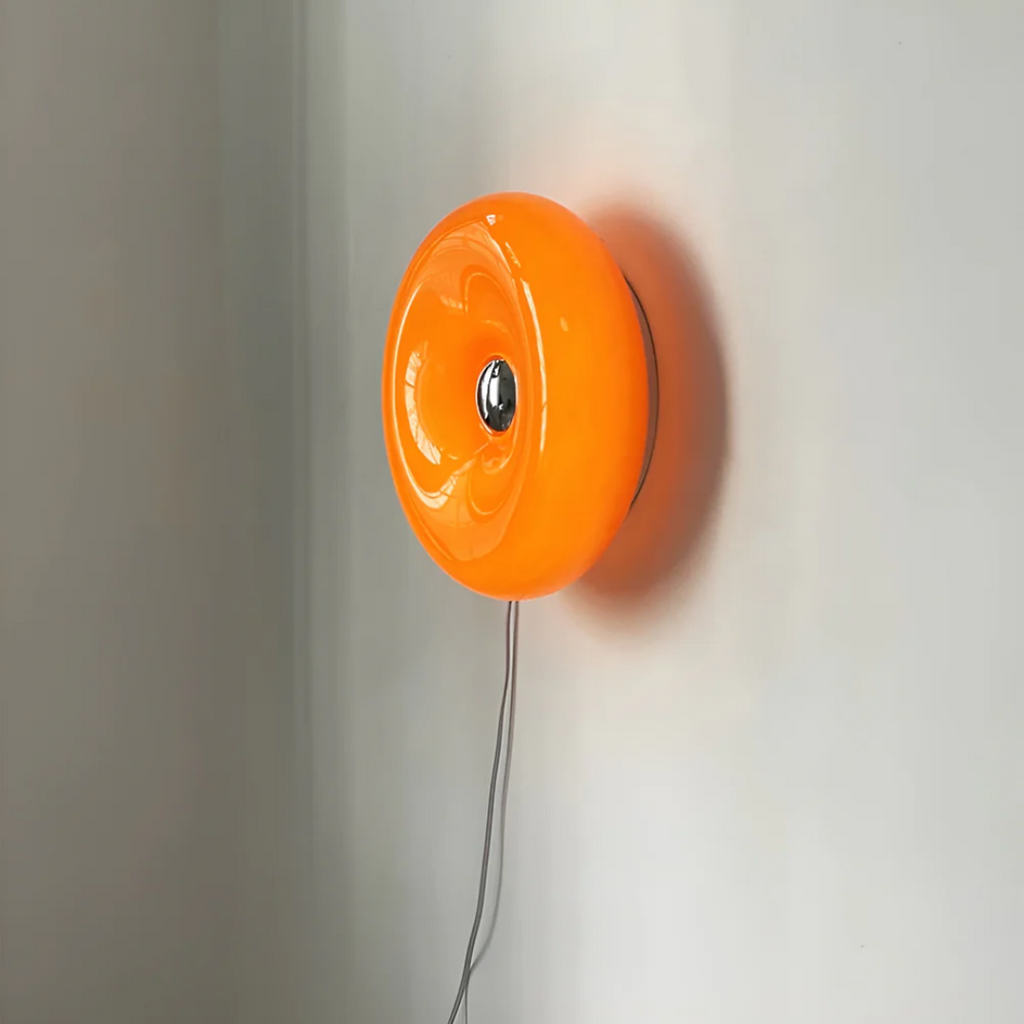Orinova Donut Glass Wall Light By Ardentra With Warm Glow