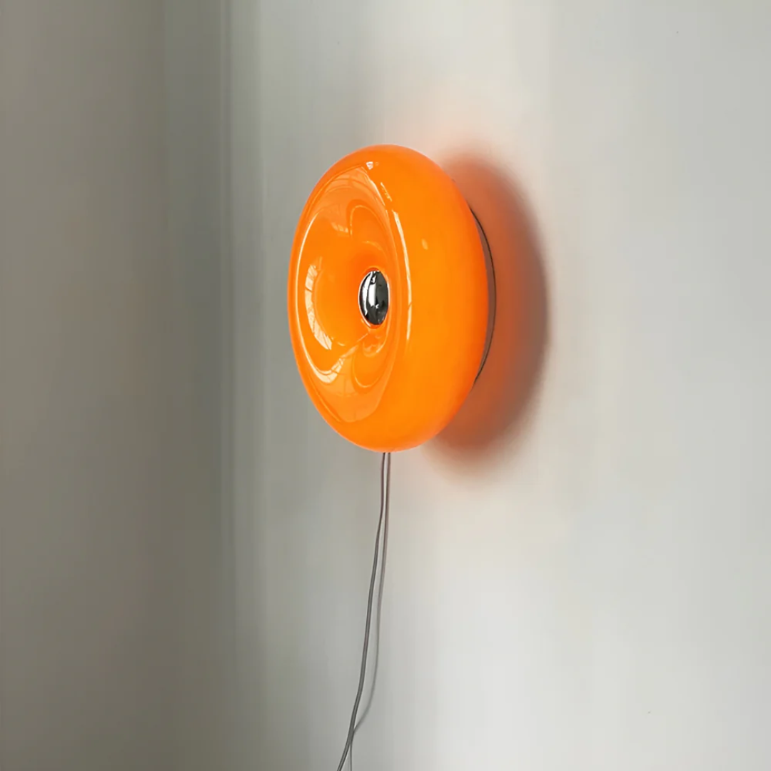 Orinova Donut Glass Wall Light By Ardentra With Warm Glow