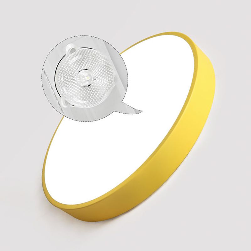 Morandi moderne runde LED-Deckenleuchte, rosa-graues Metall