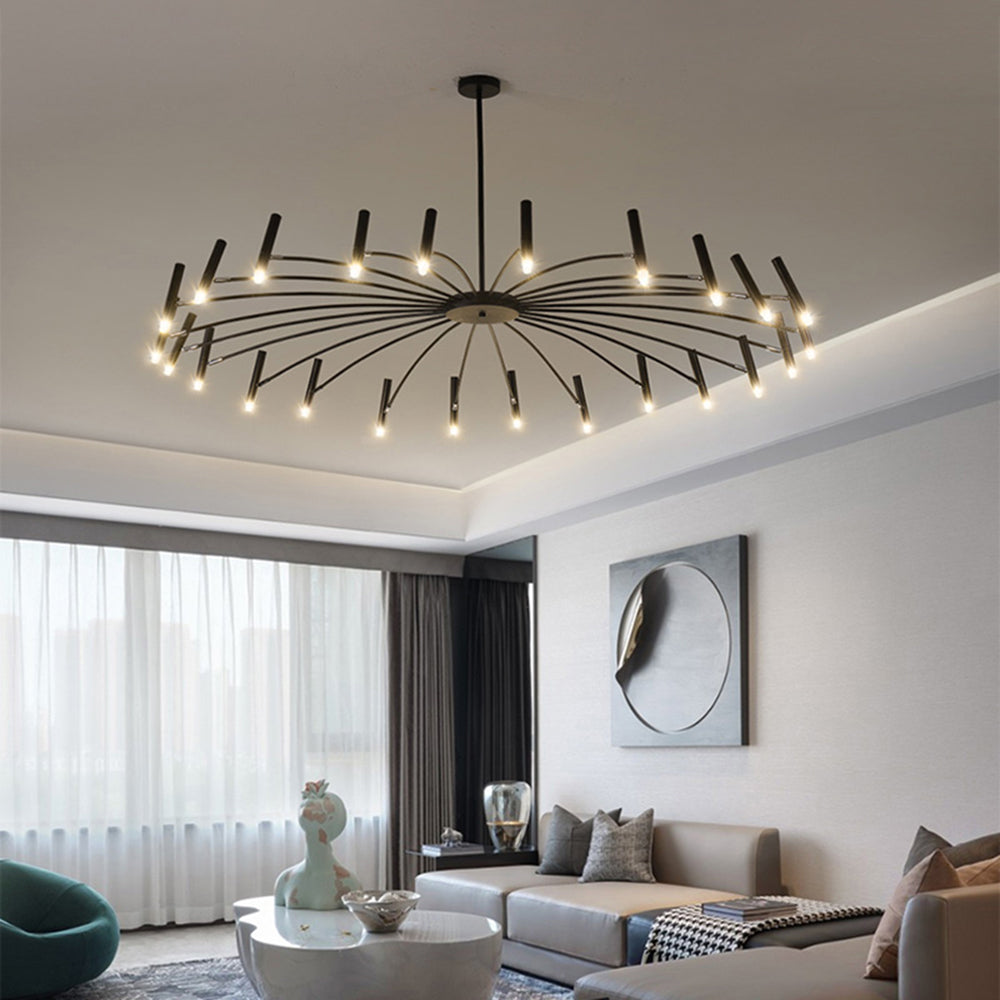 EvetteLuxe modern LED-taklampa — finish i guld och svart