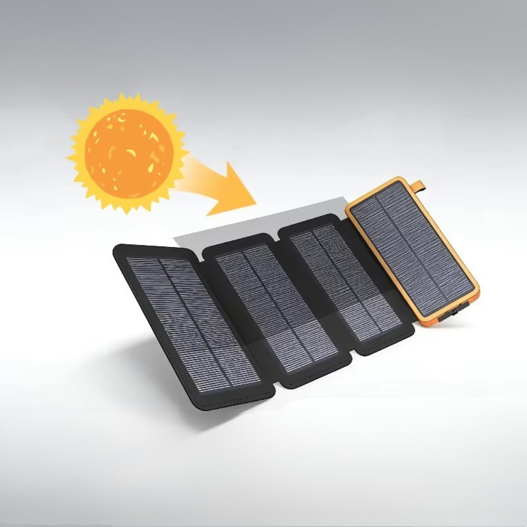 Ηλιακό power bank 200000mAh — Ανθεκτικός εξωτερικός φορτιστής με φακό