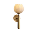 Solara Marble Wall Lamp Featuring LED Lighting And Copper Accents