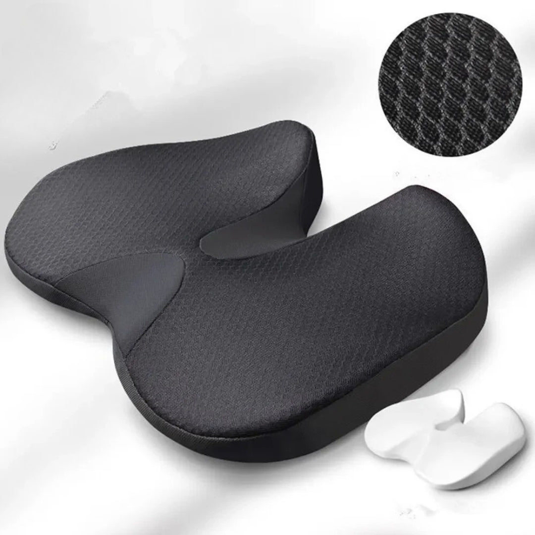 Skridsikker ergonomisk bilsædepude — stabiliserende støttebase