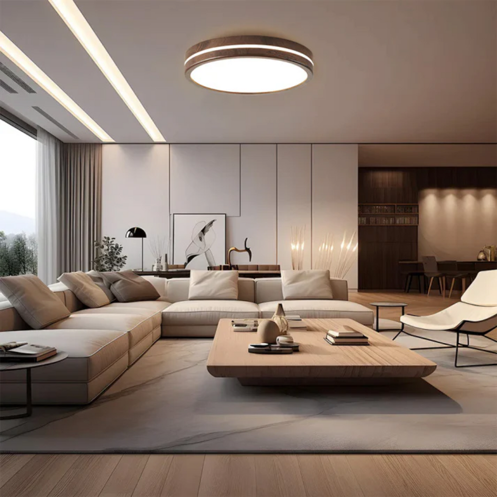 Havenwood LED Light With Wood Veneer Finish For Living Room Ceiling