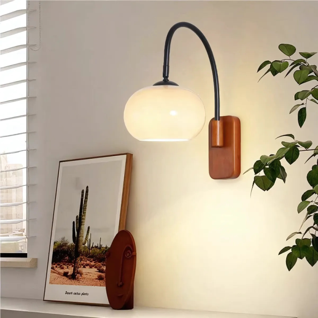 Veyra Bauhaus Wall Lamp Glass With Swivel For Interiors