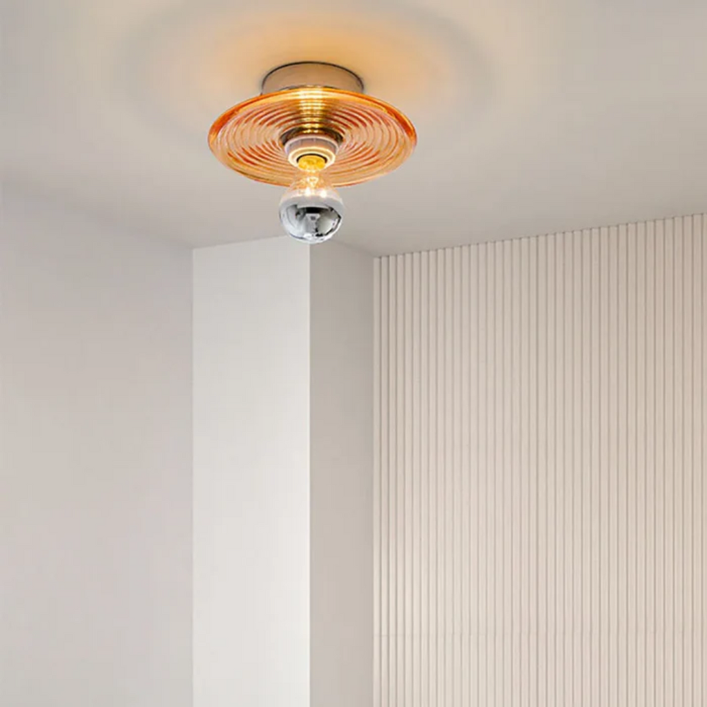 SolaraGlass Wall Lamp Featuring Warm Ambient Glow For Living Rooms And Bedrooms