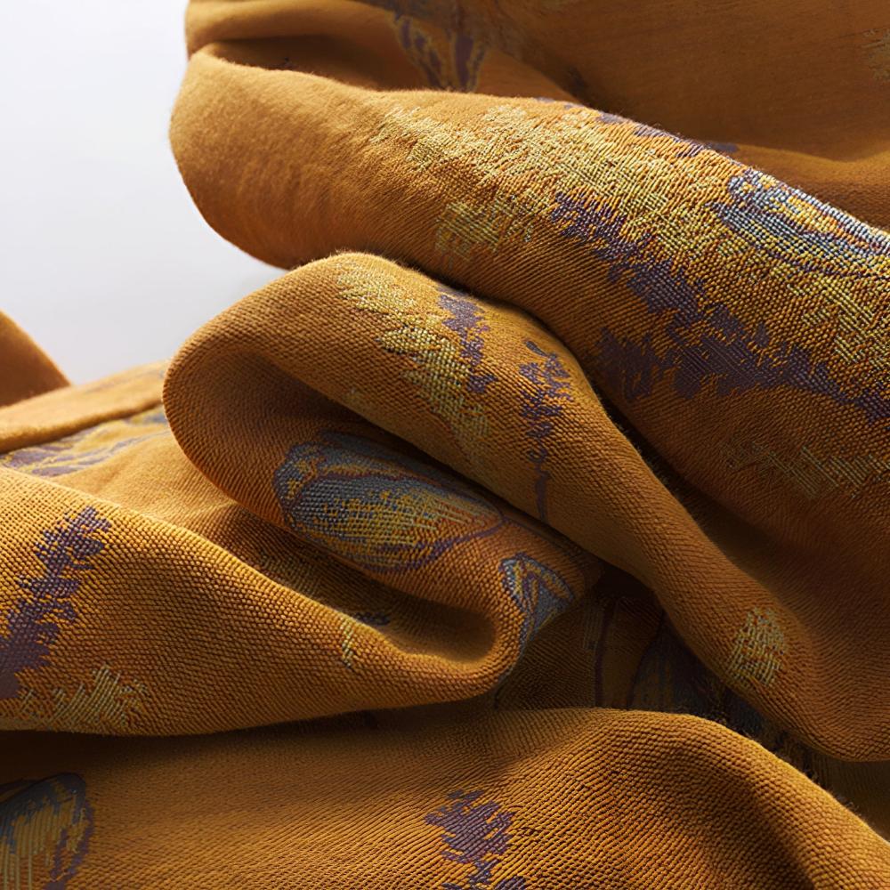 Blumennachthemd „Amber Dusk“ — leicht, mit Vintage-Tulpenmuster