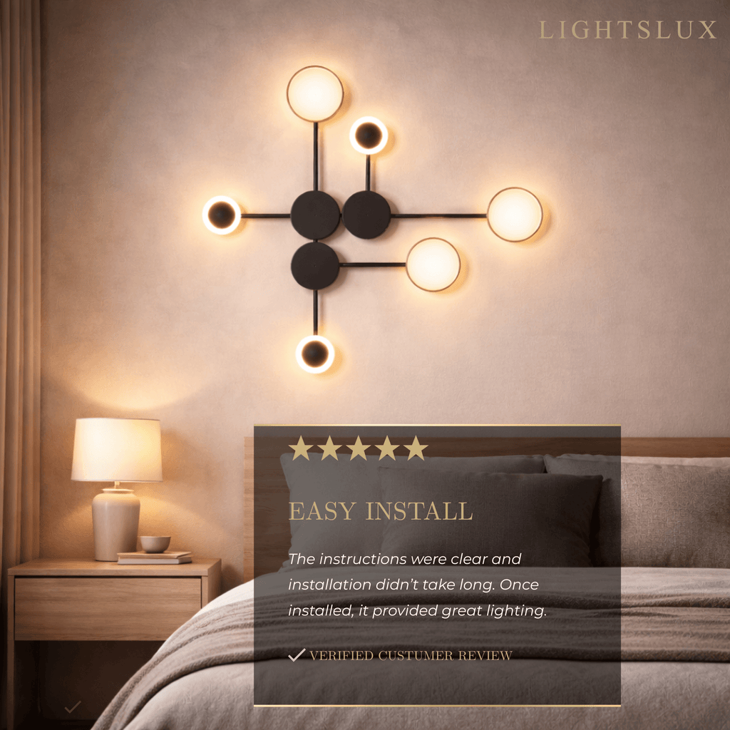 Lámpara de pared lineal minimalista Node – Puntos luminosos para interiores modernos - Flindria