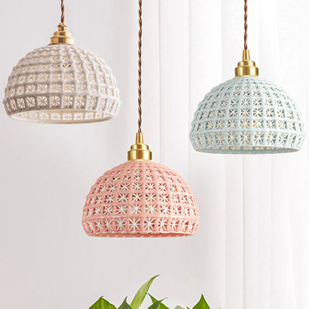 Asterra Pendant Light With Minimal Ceramic Design For Dining And Living Rooms