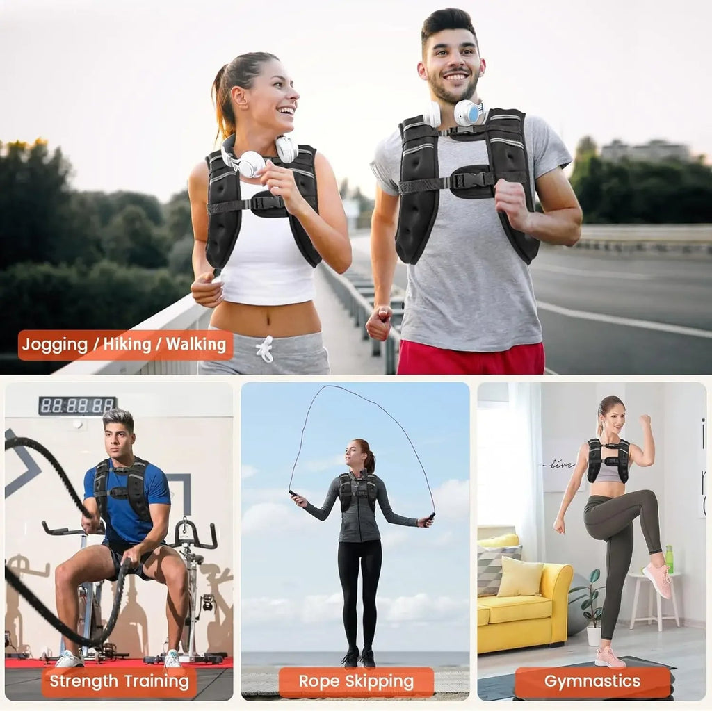 Adjustable Weighted Vest with Reflective Stripes | Filindra