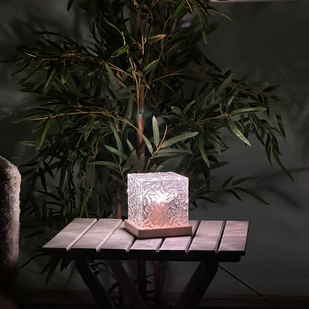 LumaRipple Sixteen Color LED Table Lamp With Remote For Water Ripple Effect