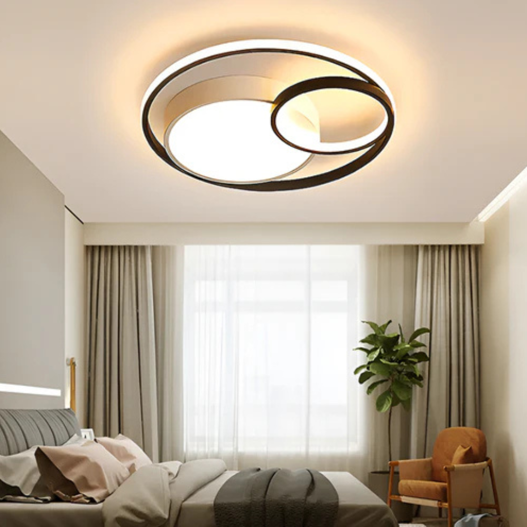 LumaHalo Contemporary Light Fixture With Dimmable LED For Living Rooms And Home Offices
