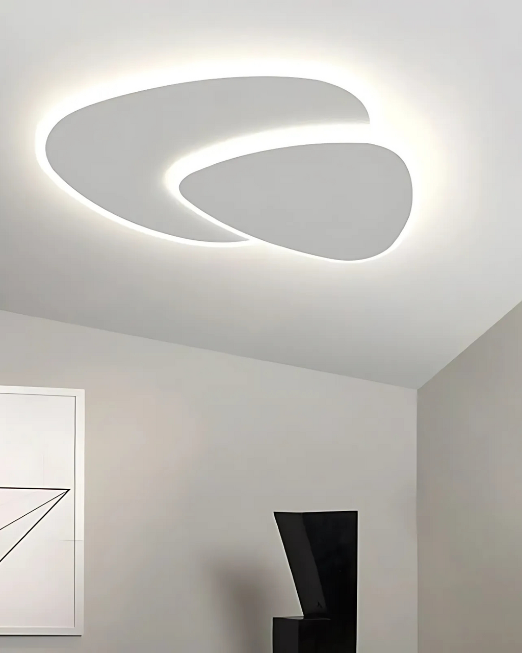 Asymmetrical Ceiling Light — Integrated LED Warm Glow