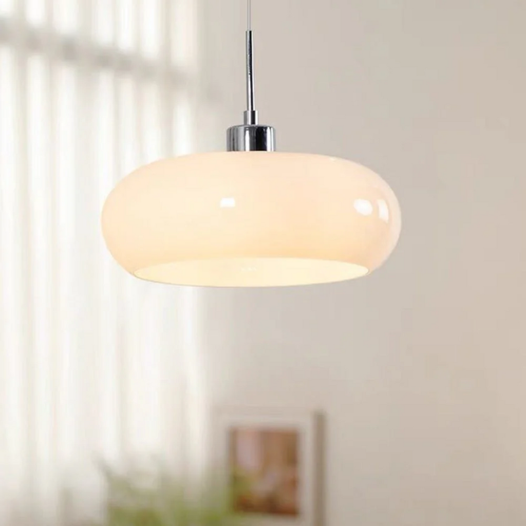 Evara Glass Pendant Light For Dining Rooms And Living Spaces With Warm Glow