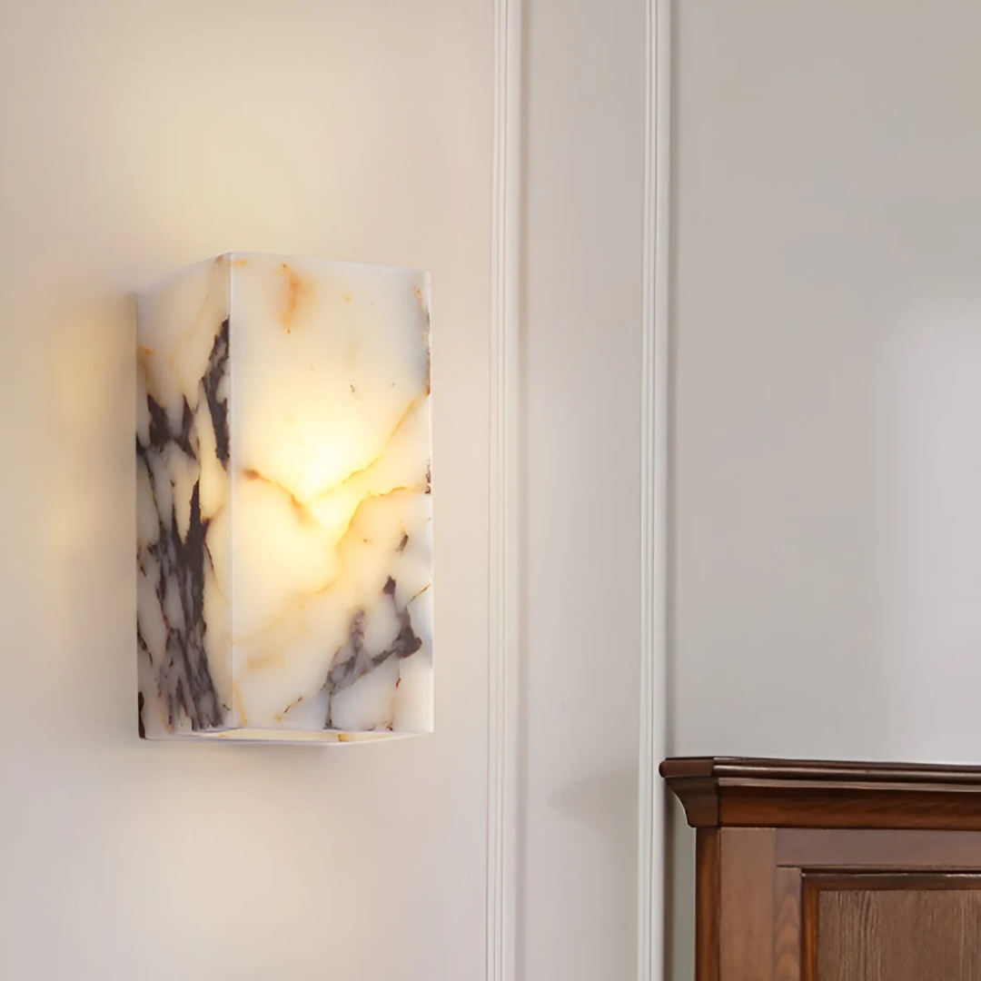Aurelia Marble Wall Light With Soft Warm LED Glow For Cozy Ambience