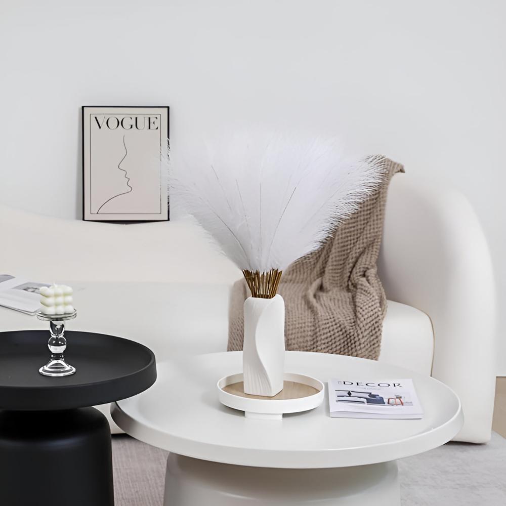 Steli decorativi di erba della pampas sintetica — Set da 3 pezzi che non perde foglie
