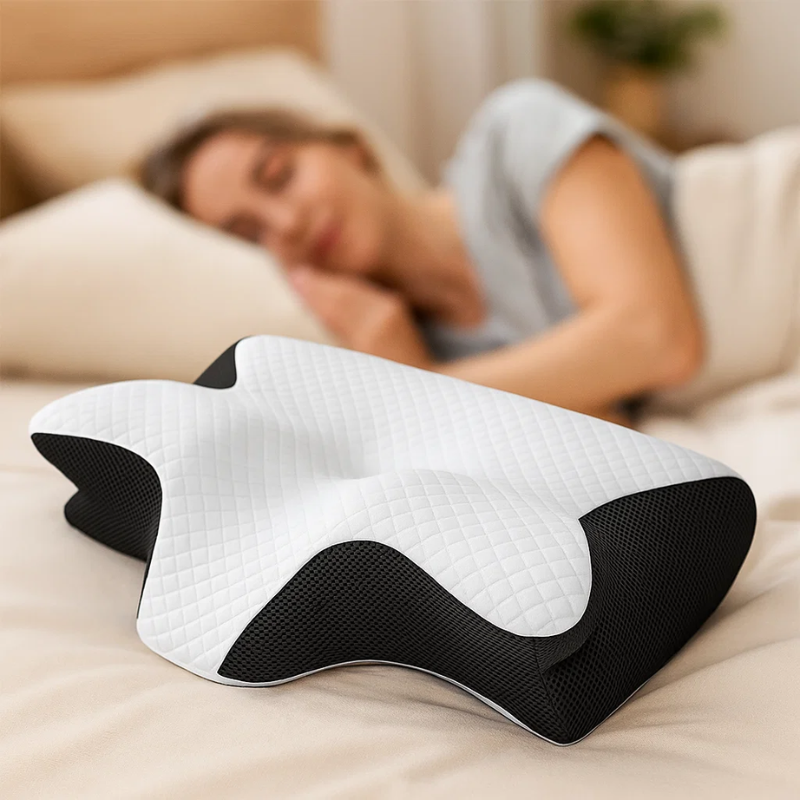 SomniEase Memory Foam-nakkepude – Kontureret ergonomisk design