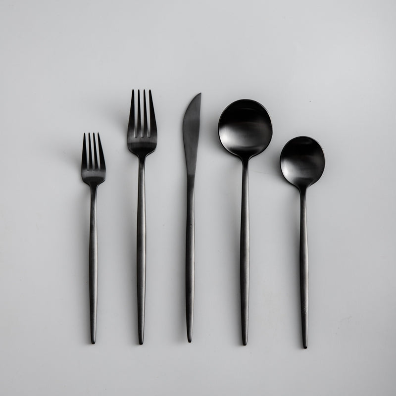 Modern Minimalist Flatware Set — Sleek Clean Design