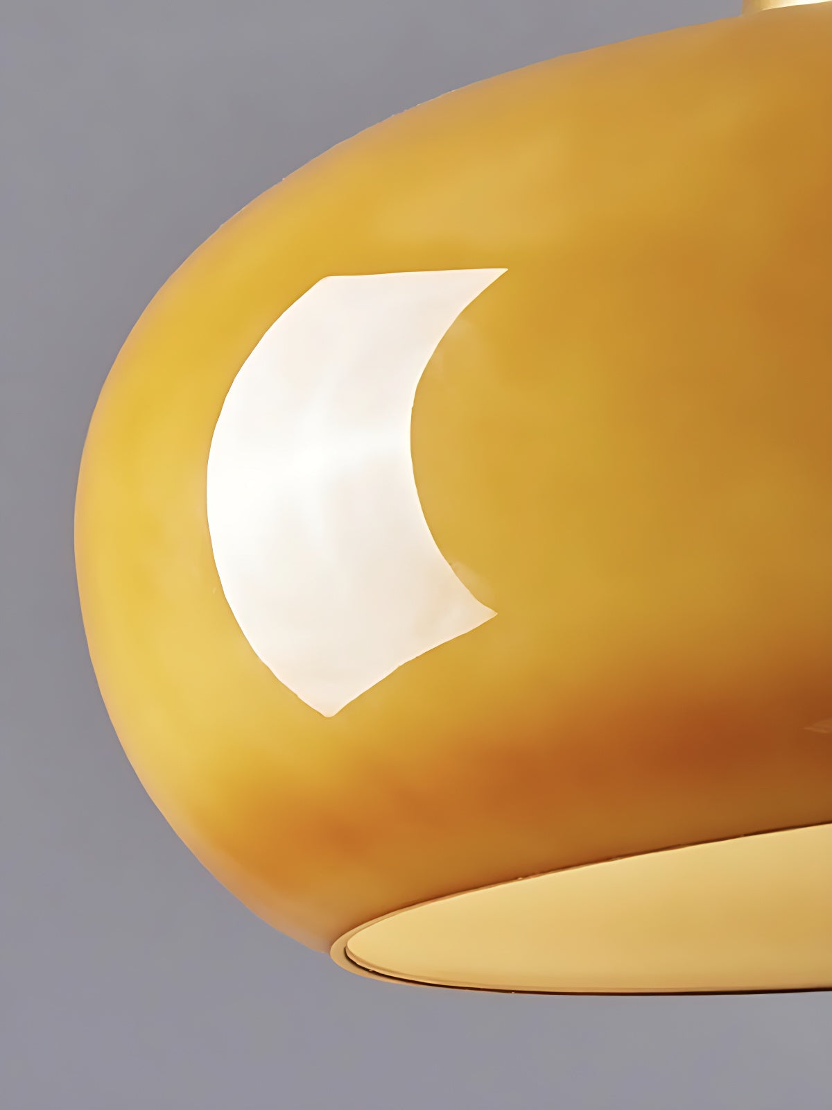 Bauhaus Circular Ceiling Light — Glass Disk Shade, Brass or Chrome Finish, Orange-Yellow or White Glass