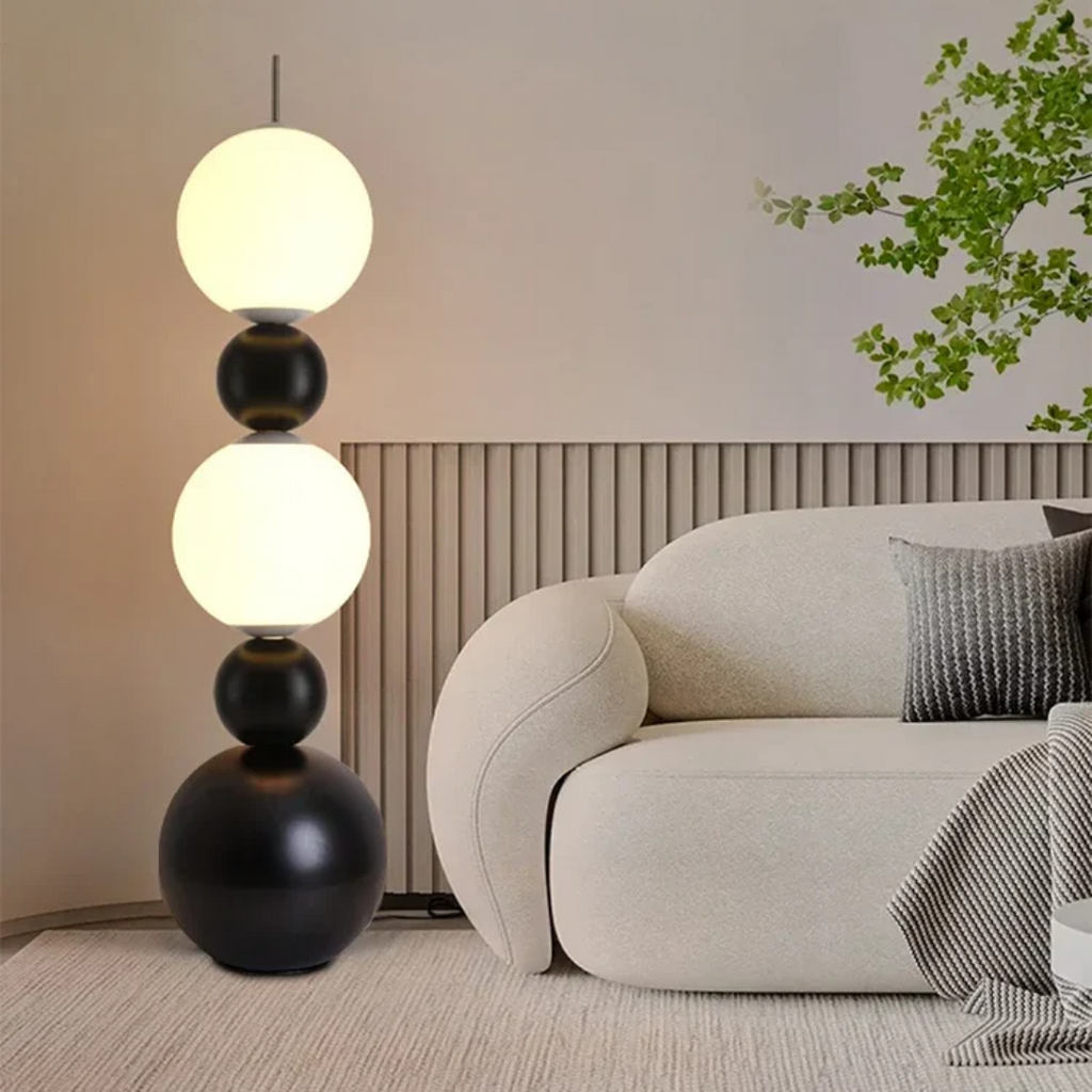 Orenda Gourd-Form Floor Lamp Crafted From Natural Materials And LED Technology