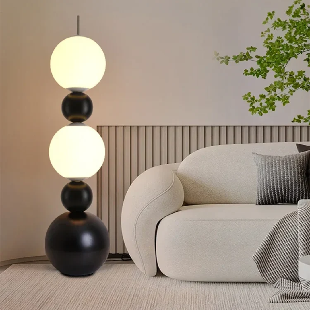 Orenda Gourd-Form Floor Lamp Crafted From Natural Materials And LED Technology