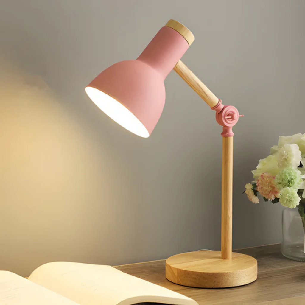 Liora Macaron Adjustable Led Wood Table Lamp Warm Glow Home
