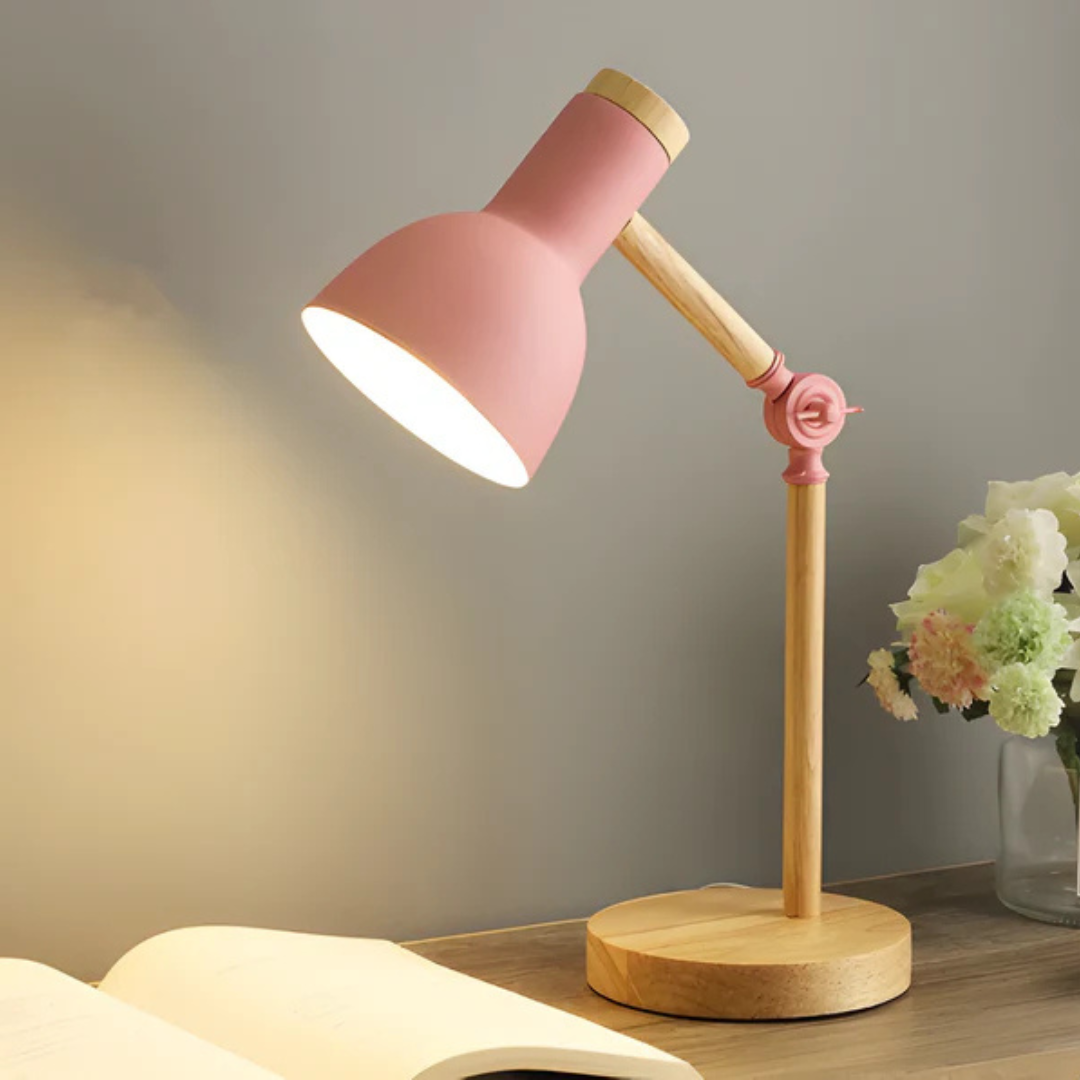 Liora Macaron Adjustable Led Wood Table Lamp Warm Glow Home