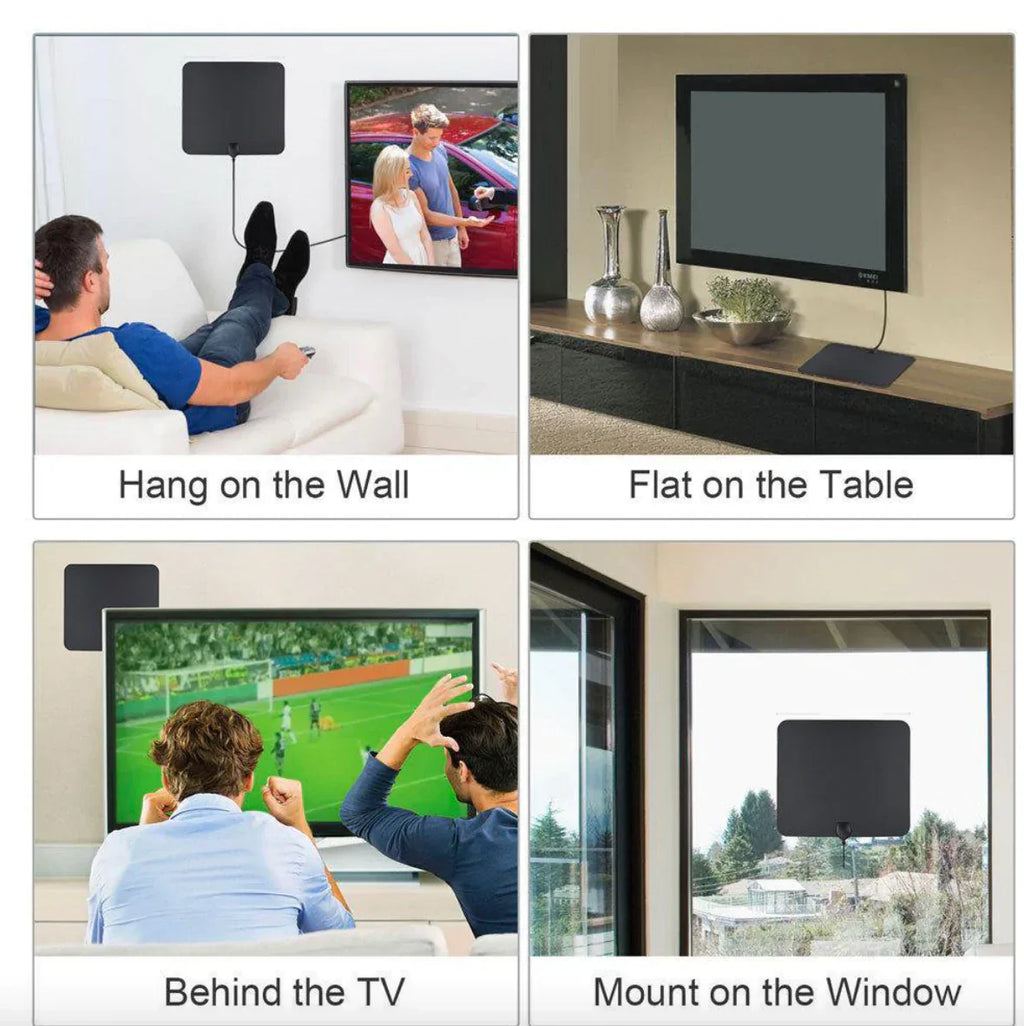 300 Miles Indoor Digital Amplified HDTV Antenna W/ Signal Booster | Filindra