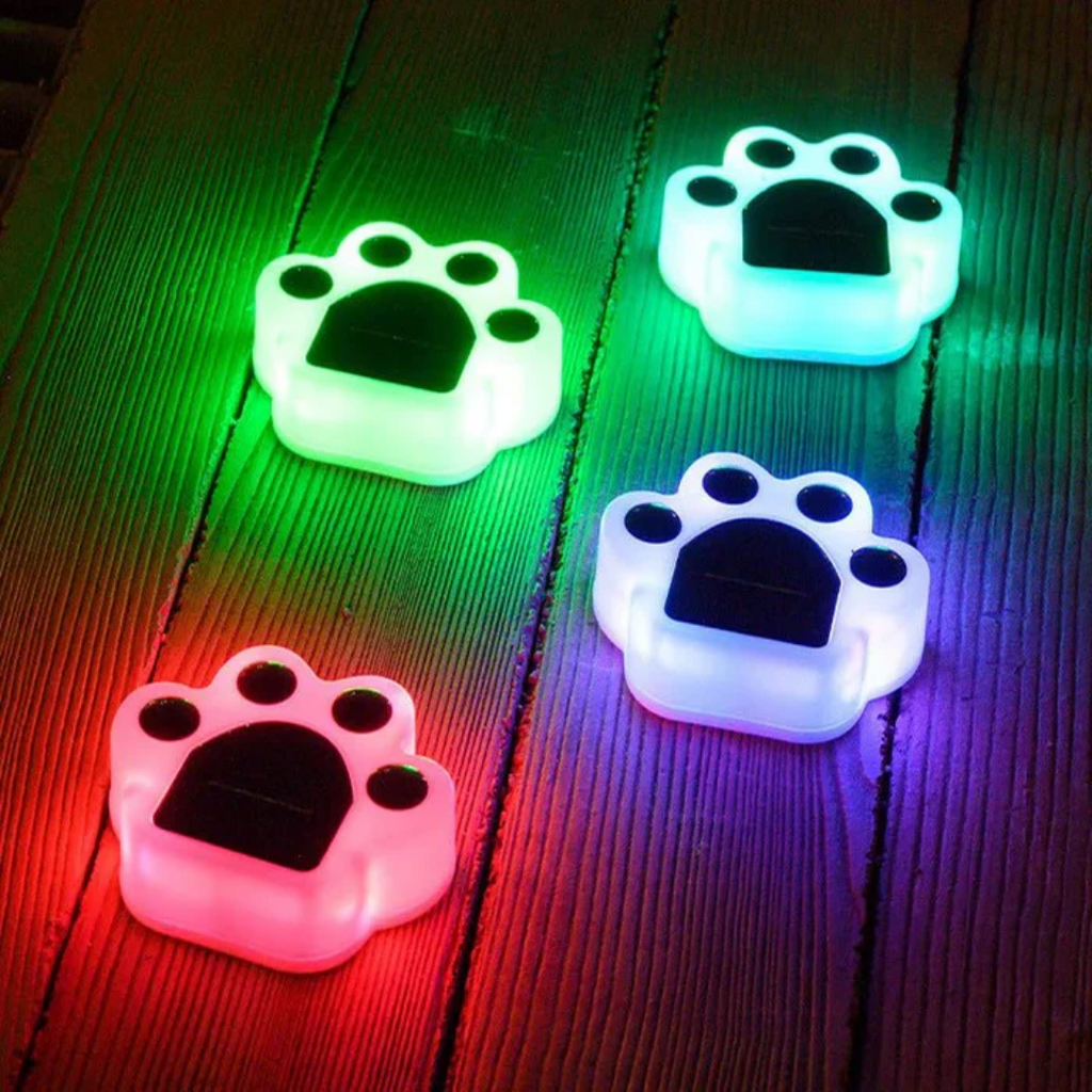 Lampa solară de exterior PawGlow cu panou de autoîncărcare pentru căi  