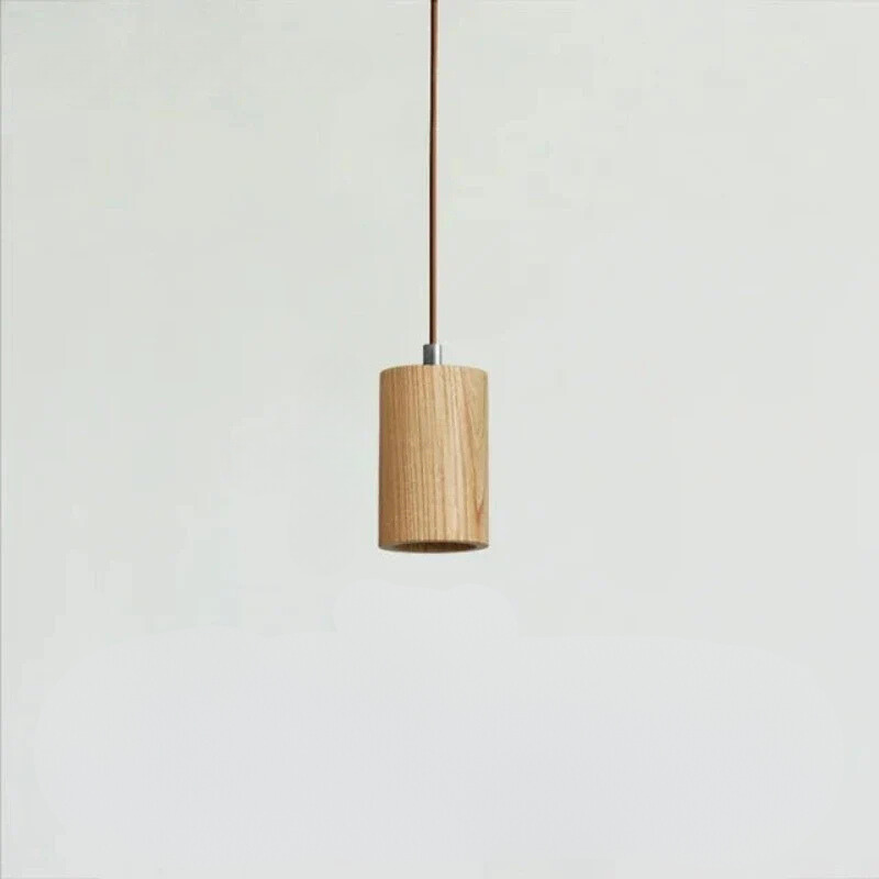 LumenVale Wooden Pendant Light With Warm LED Glow For Dining Rooms