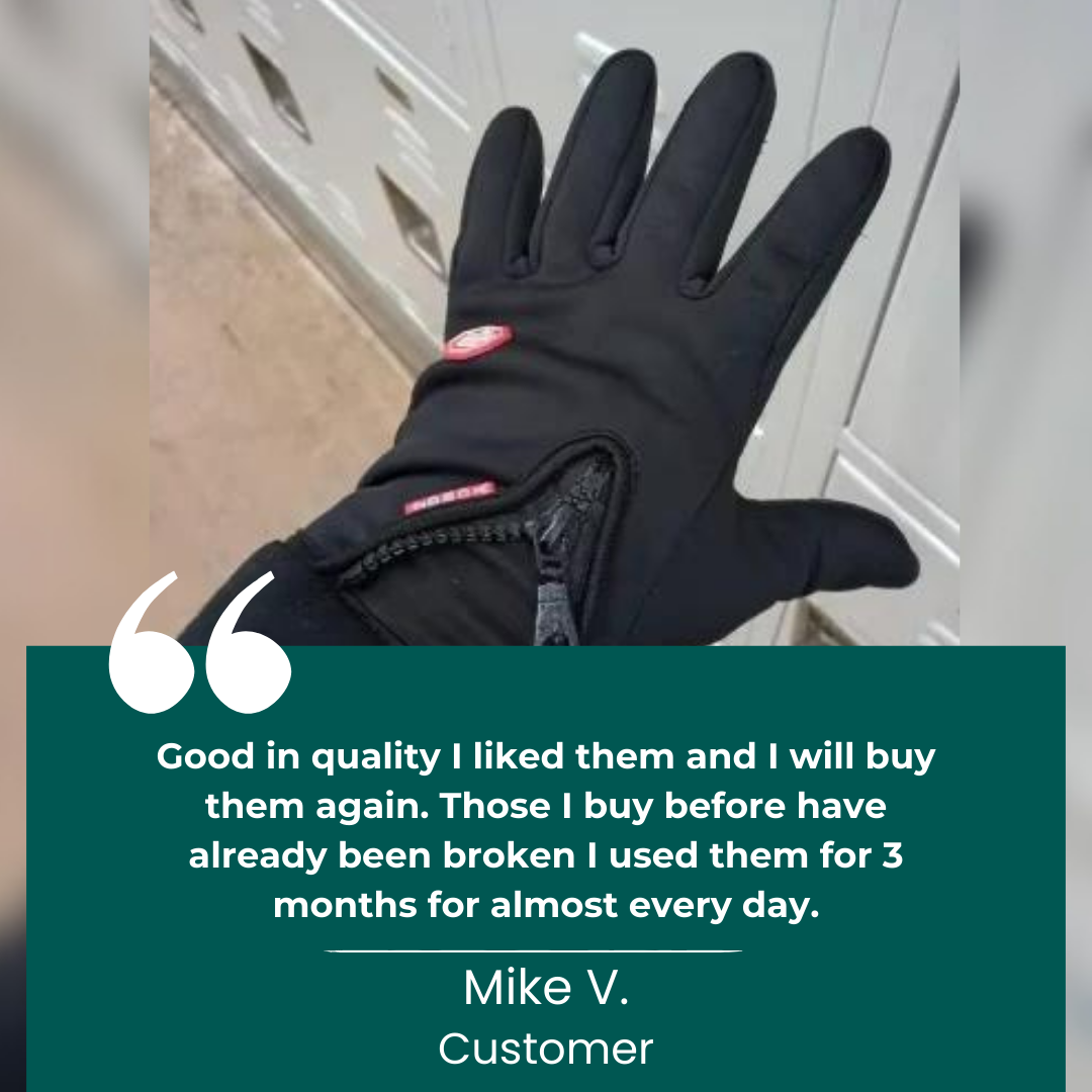 Gants tactiles thermiques imperméables — Design flexible pour temps froid