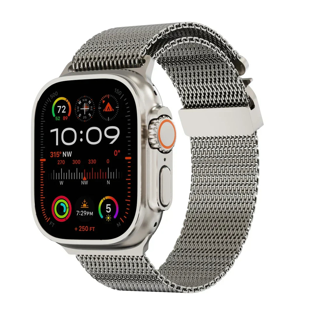Milanese-rem i titanium til Apple Watch