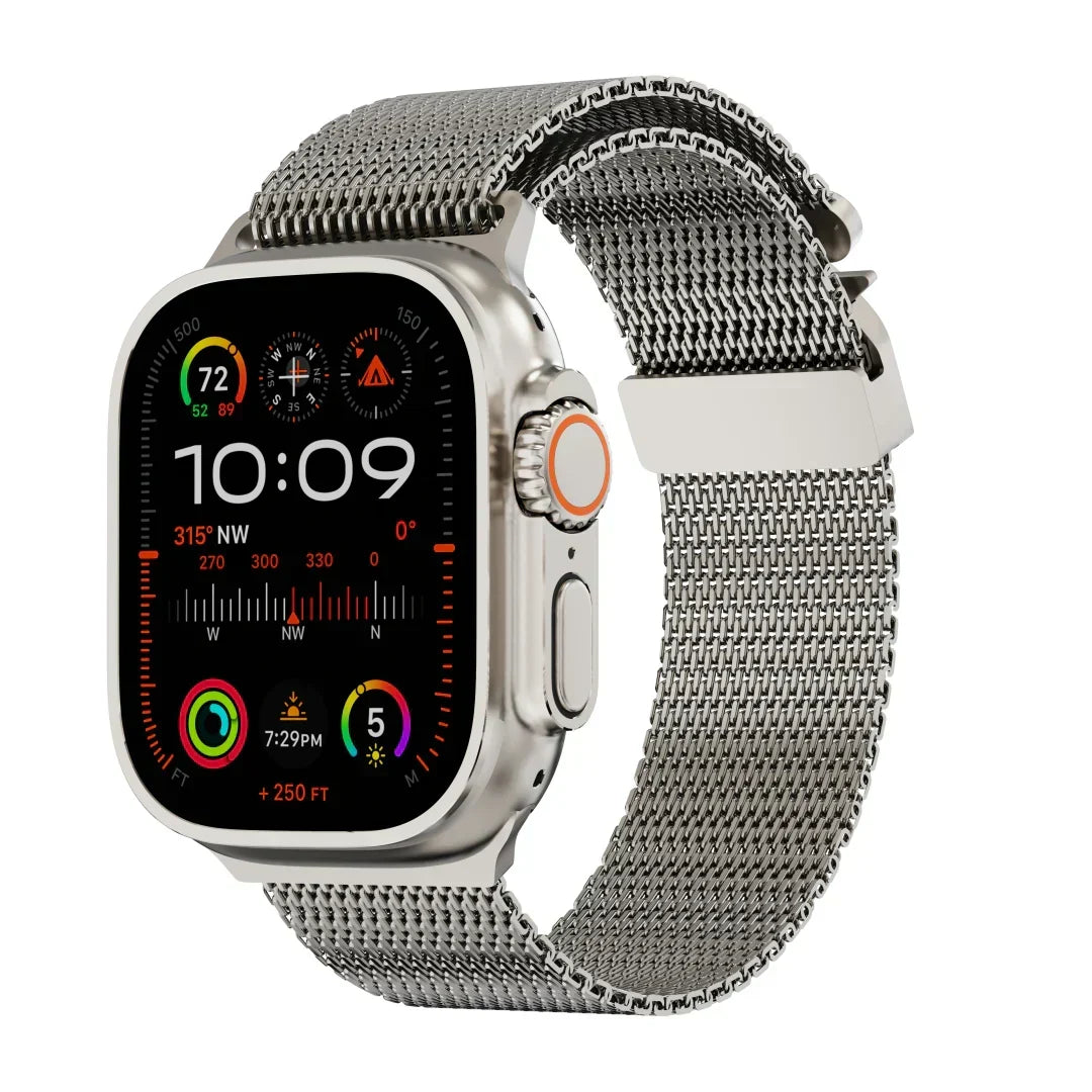 Milanese-rem i titanium til Apple Watch