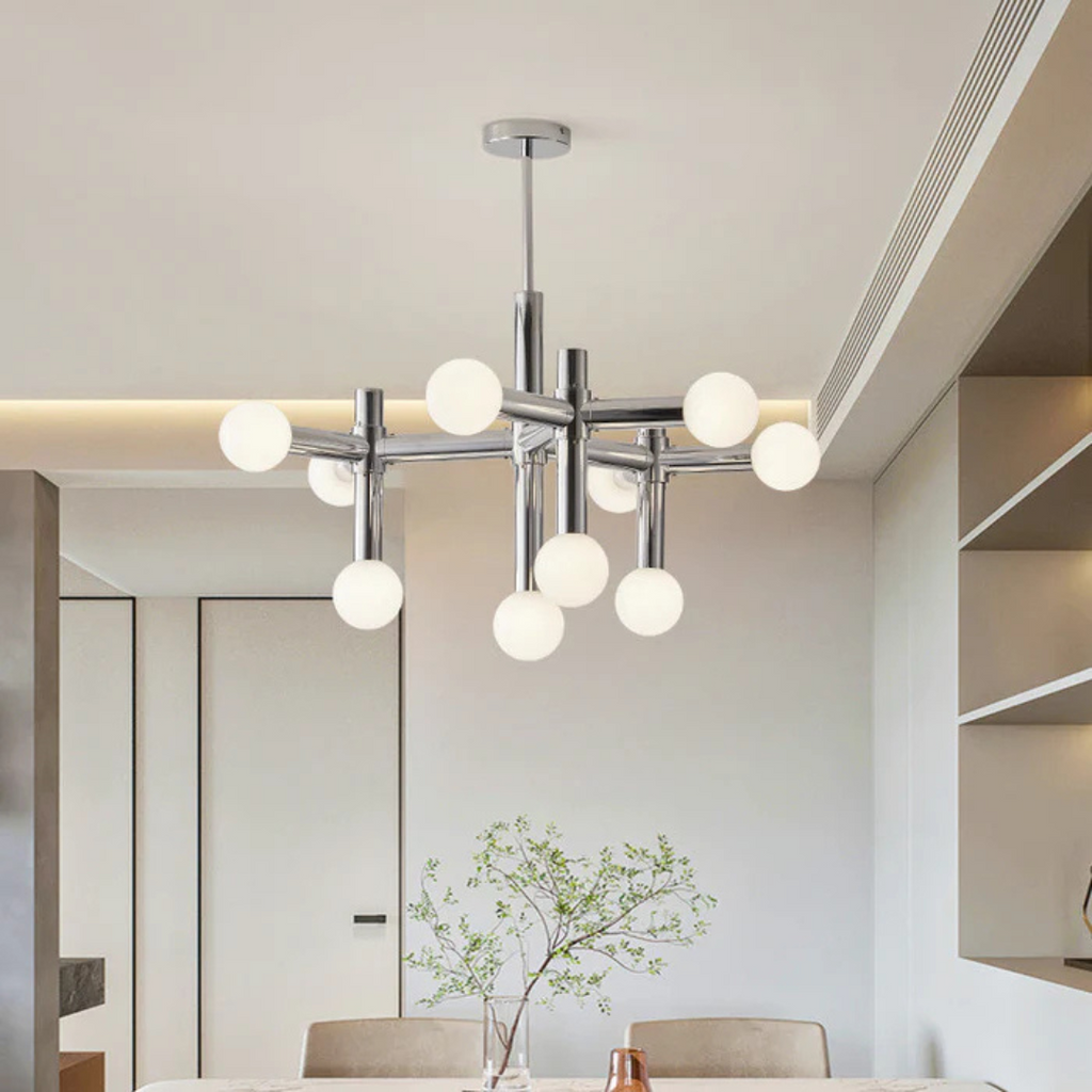 Luminra Nordic Glas-Globus Pendelleuchte für den Esstisch