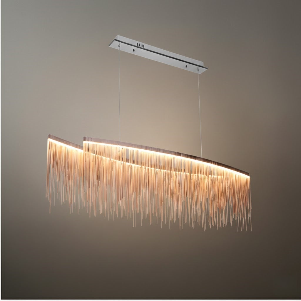 Royal Gouden of Chromen Hanglamp – Luxe Kwast Metaalarmatuur voor Eetkamer - Flindria