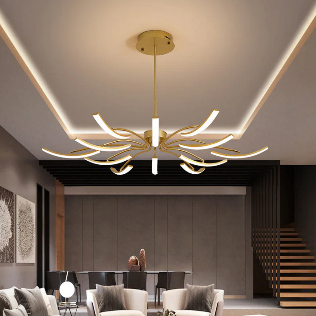 Asteria Modern Aluminum LED Ceiling Fixture For Living Rooms