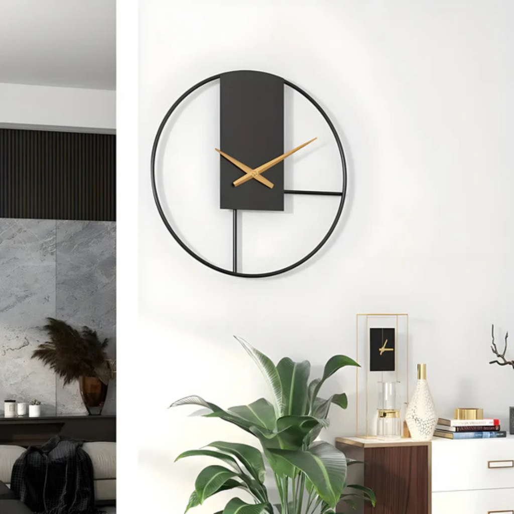 Orologio da parete silenzioso e minimalista Aurelia per decorazione soggiorno