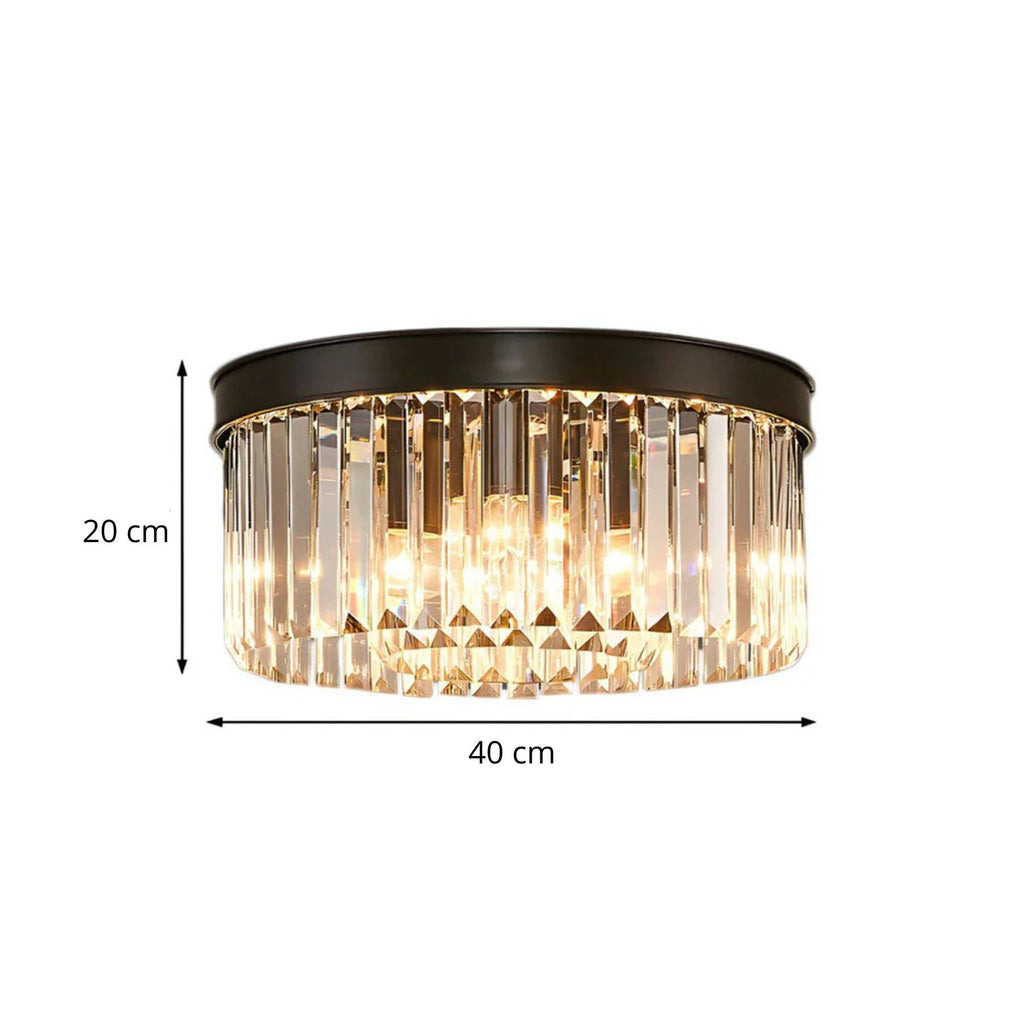 40 Cm Gold Crystal Ceiling Light — 4x E14 Sockets