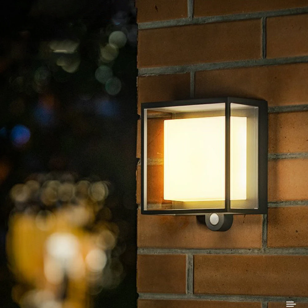 NovaLume Exterior Wall Light With Solar LED IP65 Waterproof